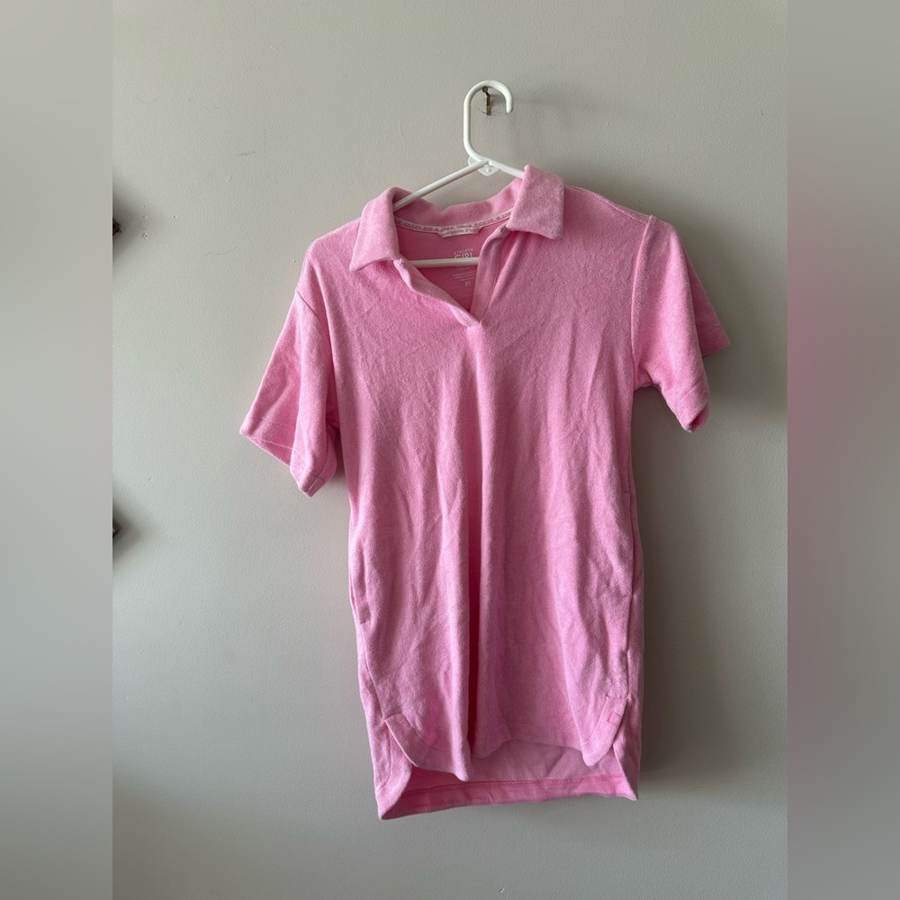 Athleta Girl pink fleece Jump In dress or swim cover up S 7 nwot